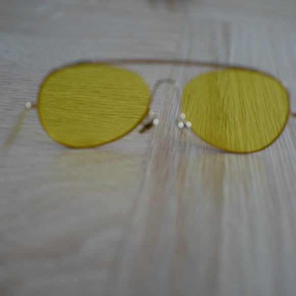 Acne Studios Large Yellow Spitfire Sunglasses